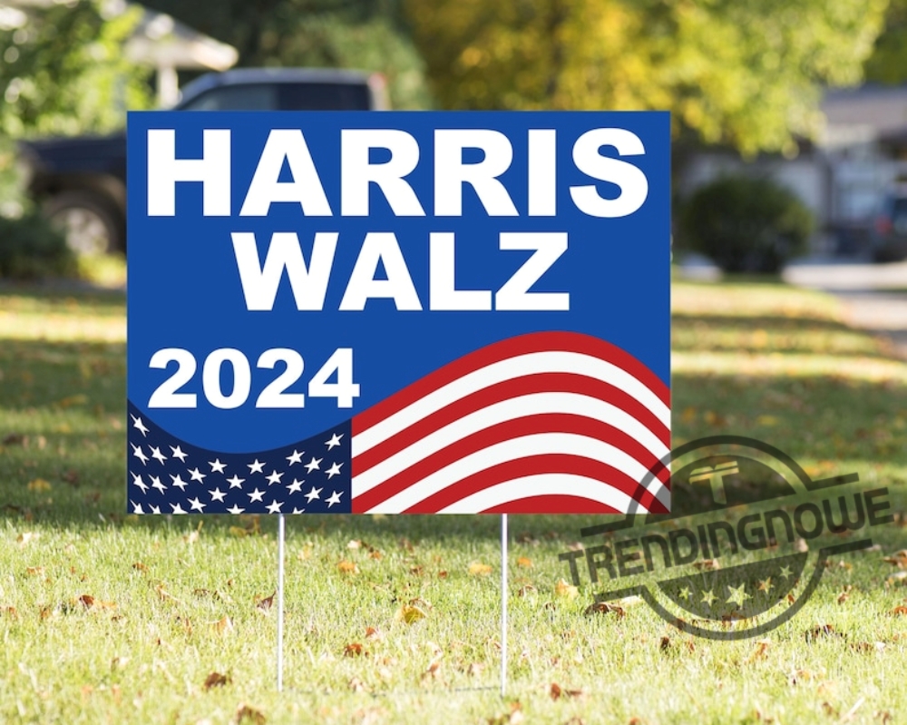 Kamala Harris Walz Yard Sign 18X24in Sign Kamala Harris Yard Sign Weatherproof Yard Sign With Stakes