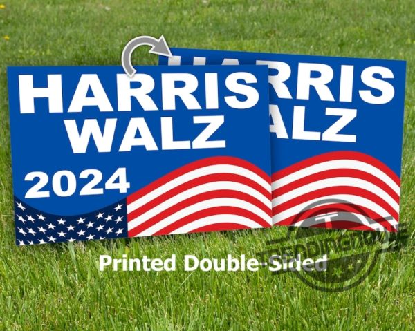 Kamala Harris Walz Yard Sign 18X24in Sign Kamala Harris Yard Sign Weatherproof Yard Sign With Stakes trendingnowe 2