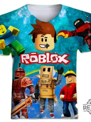 Roblox Inspired Print Kids T Shirt Birthday Shirt Kids Birthday Video Game Roblox Shirt Template revetee 2