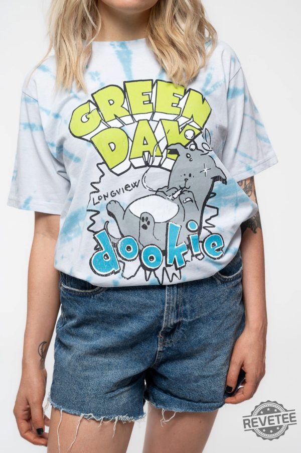 Green Day Dookie Longview Dye Wash T Shirt Green Day Nimrod Shirt revetee 2