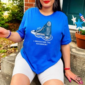 I Understand The Assignment Vote Blue Rally Sweatshirt Kamala Harris Sneakers And Pearls Hoodie Save Democracy Tshirt Plus Sizes 2024 Activist Shirt giftyzy 6