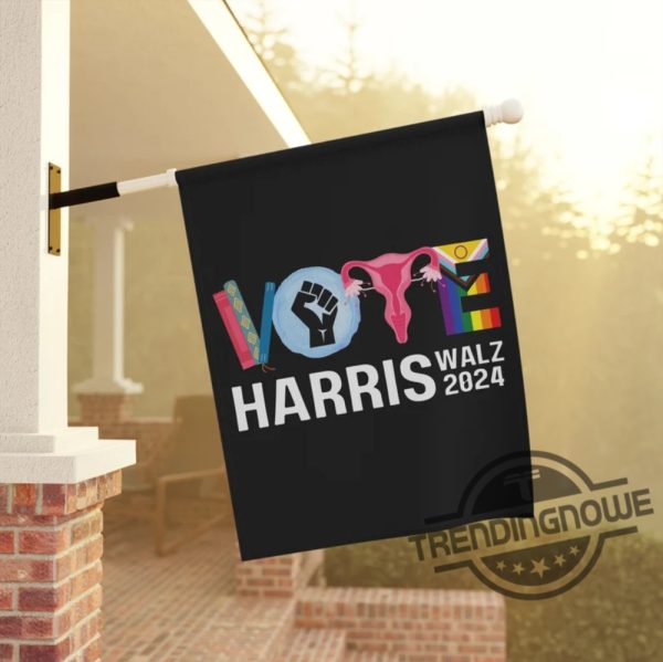 Harris Walz 2024 Vote Garden Flag Reproductive Rights Lgbt Rights Social Justice Activist Gift Anti Trump House Flag trendingnowe 2