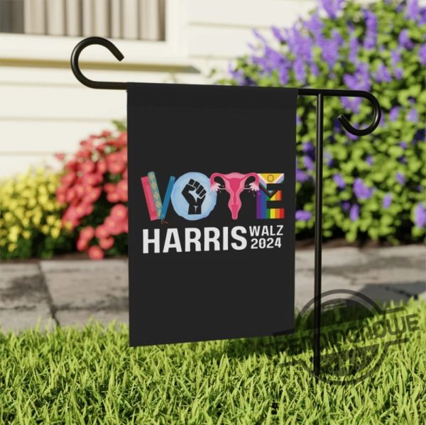 Harris Walz 2024 Vote Garden Flag Reproductive Rights Lgbt Rights Social Justice Activist Gift Anti Trump House Flag trendingnowe 3