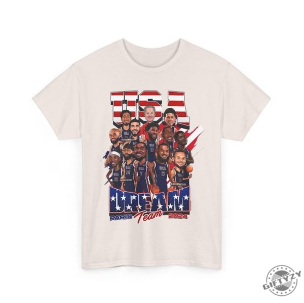 Usa Olympic Basketball Dream Team 2024 Shirt Usa Olympic Basketball Team 2024 Championship American Team Shirt giftyzy 1