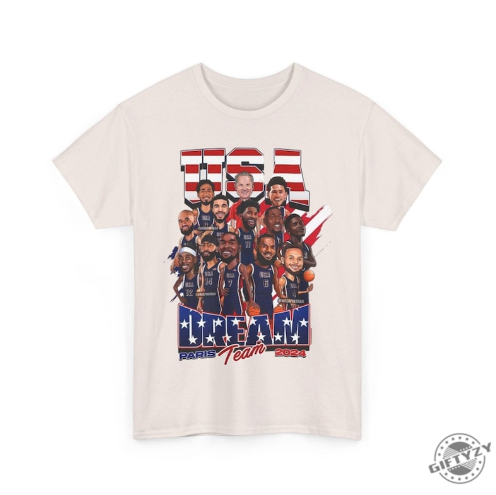 Usa Olympic Basketball Dream Team 2024 Shirt Usa Olympic Basketball Team 2024 Championship American Team Shirt