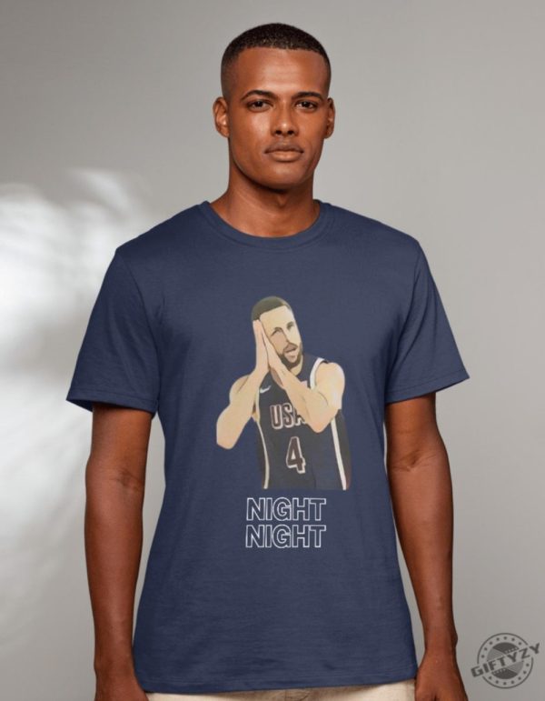 Night Night Steph Curry Iconic Olympic Basketball Final 3Pointer For Team Usa Shirt giftyzy 1