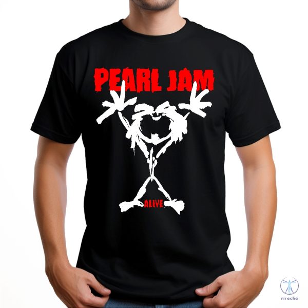 Pearl Jam Stickman Logo T Shirt Pearl Jam Stickman Shirt Pearl Jam T Shirt revetee 1