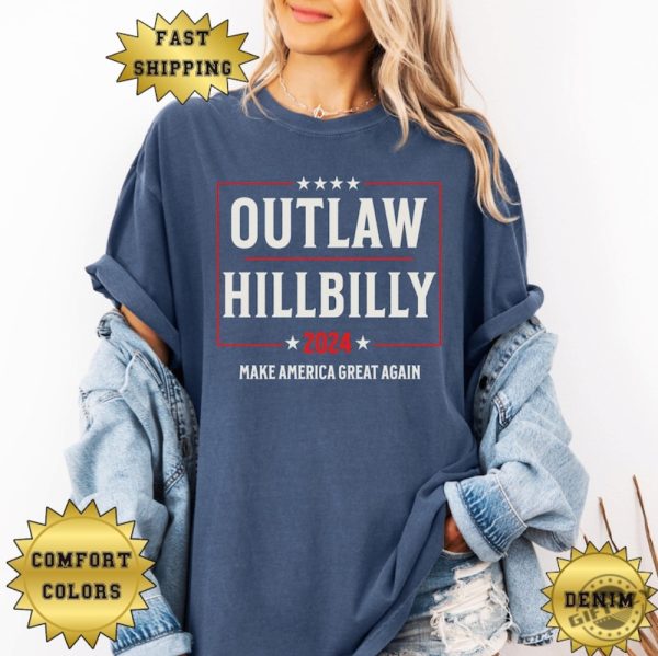 Outlaw Hillbilly 24 Shirt Trump Vance 2024 Election Sweatshirt Trump Tshirt Trump 2024 Election Hoodie Vance Vp Shirt giftyzy 1