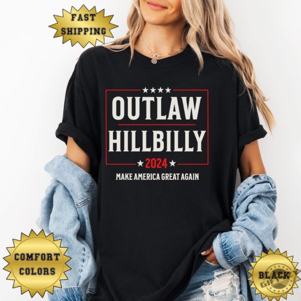 Outlaw Hillbilly 24 Shirt Trump Vance 2024 Election Sweatshirt Trump Tshirt Trump 2024 Election Hoodie Vance Vp Shirt giftyzy 2