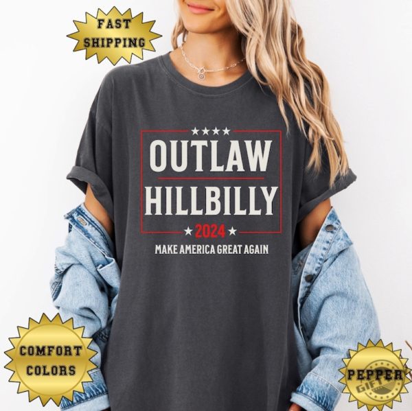 Outlaw Hillbilly 24 Shirt Trump Vance 2024 Election Sweatshirt Trump Tshirt Trump 2024 Election Hoodie Vance Vp Shirt giftyzy 3