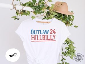 Outlaw 24 Hillbilly Shirt Vintage Graphic Tshirt Southern Style Sweatshirt Red White Blue Design Unisex Casual Wear Hoodie Retro Look Gift Idea giftyzy 6