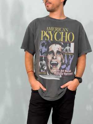 American Psycho T Shirt Retro Horror Movie Bootleg Shirt American Psycho Shirt revetee 2