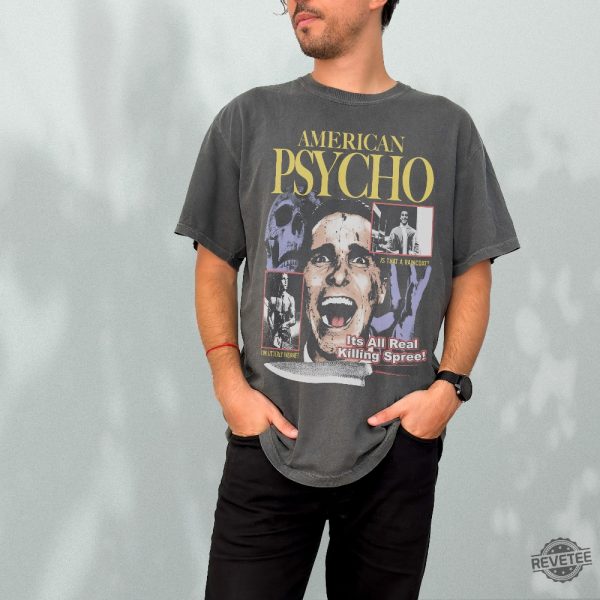 American Psycho T Shirt Retro Horror Movie Bootleg Shirt American Psycho Shirt revetee 2