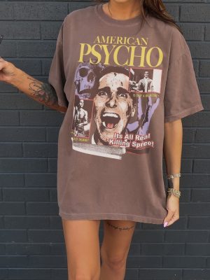 American Psycho T Shirt Retro Horror Movie Bootleg Shirt American Psycho Shirt revetee 3