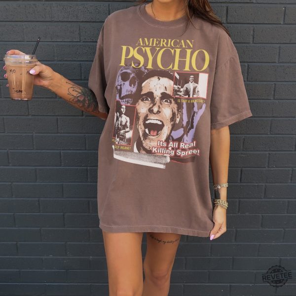 American Psycho T Shirt Retro Horror Movie Bootleg Shirt American Psycho Shirt revetee 3