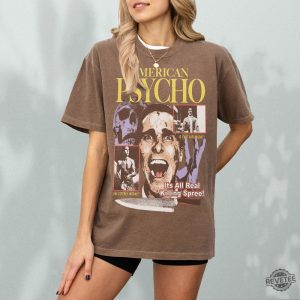 American Psycho T Shirt Retro Horror Movie Bootleg Shirt American Psycho Shirt revetee 4