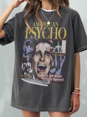 American Psycho T Shirt Retro Horror Movie Bootleg Shirt American Psycho Shirt revetee 5