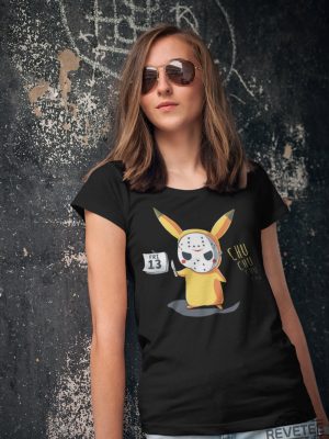 Pikachu Chu Chu Jason Voorhees Friday The 13Th Parody T Shirt Friday The 13Th Shirt revetee 3