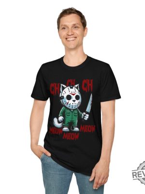 Friday The Meowteenth Unisex Softstyle T Shirt Friday The 13Th Shirt revetee 3