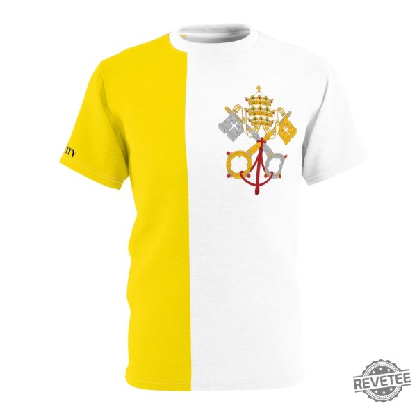 Vatican City Flag Tee Shirt Vatican City Shirt revetee 1