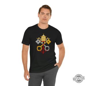 Vatican City Holy See Coat Of Arms Short Sleeve Tee Catholic Shirt Vatican City Shirt revetee 2