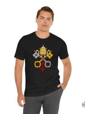 Vatican City Holy See Coat Of Arms Short Sleeve Tee Catholic Shirt Vatican City Shirt revetee 2