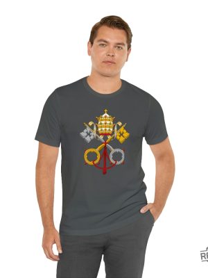 Vatican City Holy See Coat Of Arms Short Sleeve Tee Catholic Shirt Vatican City Shirt revetee 3