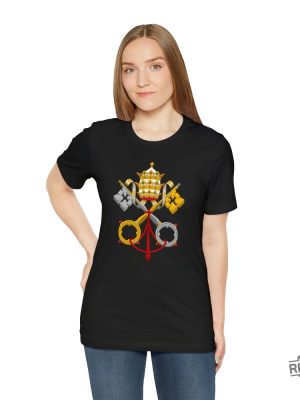 Vatican City Holy See Coat Of Arms Short Sleeve Tee Catholic Shirt Vatican City Shirt revetee 4