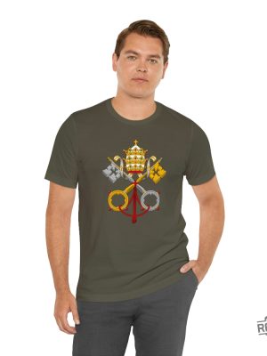 Vatican City Holy See Coat Of Arms Short Sleeve Tee Catholic Shirt Vatican City Shirt revetee 6