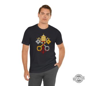 Vatican City Holy See Coat Of Arms Short Sleeve Tee Catholic Shirt Vatican City Shirt revetee 7