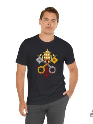 Vatican City Holy See Coat Of Arms Short Sleeve Tee Catholic Shirt Vatican City Shirt revetee 7