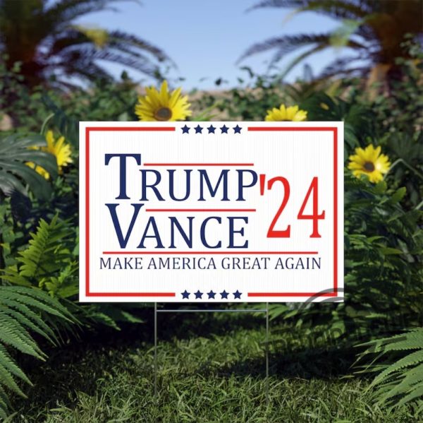 Trump Vance 2024 Yard Sign Trump Vance Sign Trump Jd Vance 2024 Election Sign Campaign Sign With Stake 18X24 Yard Sign trendingnowe 3