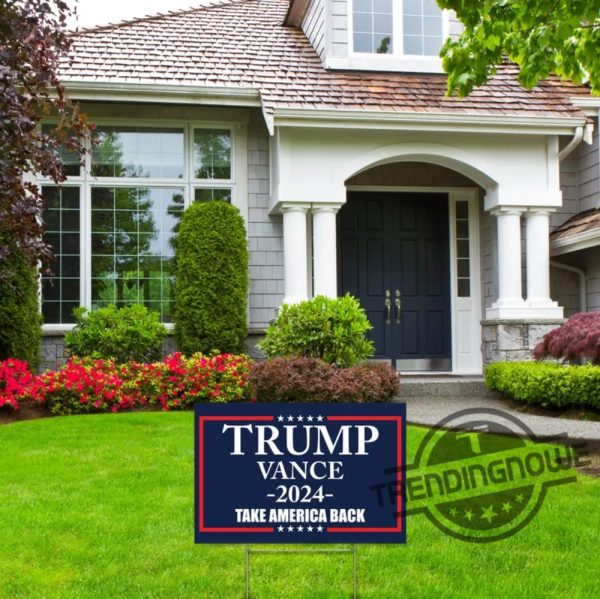 Trump Vance 2024 Yard Sign V2 Trump Vance Sign Trump Jd Vance 2024 Election Sign Campaign Sign With Stake 18X24 Yard Sign trendingnowe 2