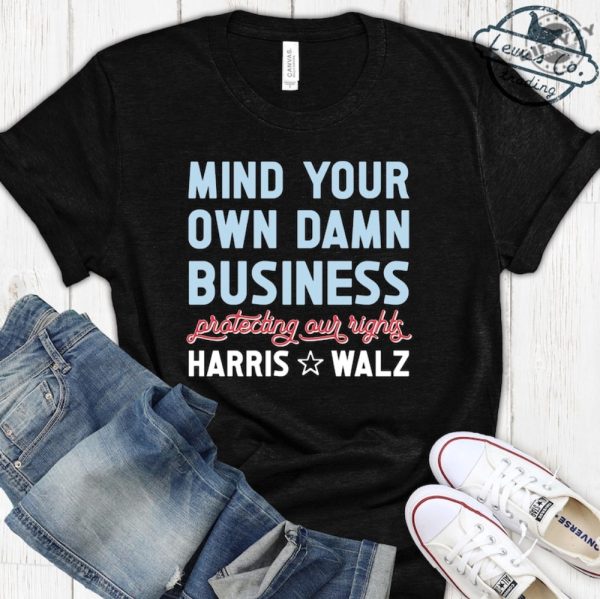 Mind Your Own Damn Business Kamala Harris And Tim Walz 2024 Shirt Big Dad Energy Hoodie Madam President Sweatshirt Fun Aunt Vibe Tshirt Election 2024 Shirt giftyzy 4