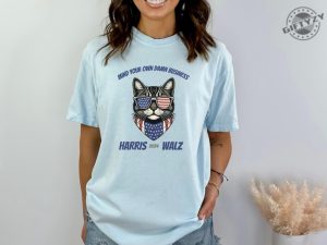 Mind Your Own Damn Business Sweatshirt Funny Harris Walz Tshirt Kamala And Tim 2024 Hoodie Patriotic Cat Shirt giftyzy 2