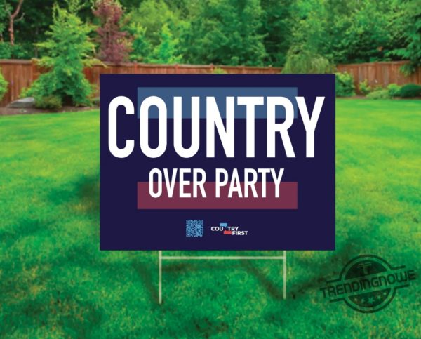 Country Over Party Yard Sign Kamala Harris Yard Sign Harris Walz 2024 Yard Sign trendingnowe 1