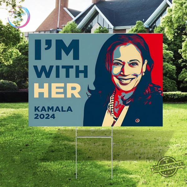 Kamala Harris 2024 Yard Sign V4 With Metal H Stake Kamala Harris Yard Sign Harris Walz 2024 Yard Sign trendingnowe 1