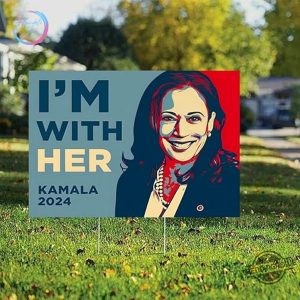 Kamala Harris 2024 Yard Sign V4 With Metal H Stake Kamala Harris Yard Sign Harris Walz 2024 Yard Sign trendingnowe 2