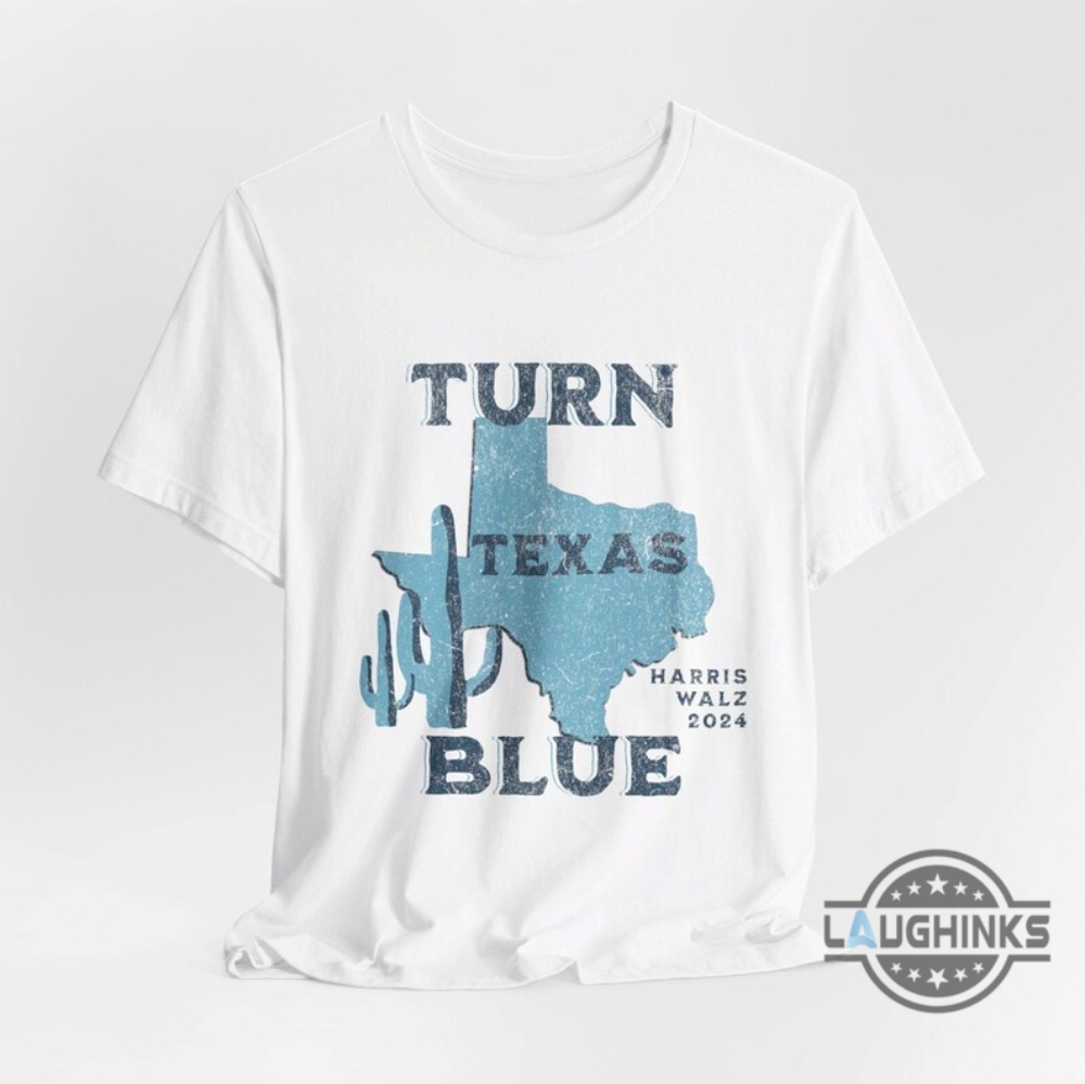 turn texas blue shirt vote harris walz 2024 shirts