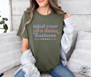 Mind Your Own Business Shirt Tim Walz Harris Walz 2024 Election Tshirt Vote Blue Hoodie Kamala Harris For President 2024 Sweatshirt Funny 2024 Election Shirt giftyzy 6