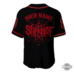 custom slipknot baseball jersey shirt red and black