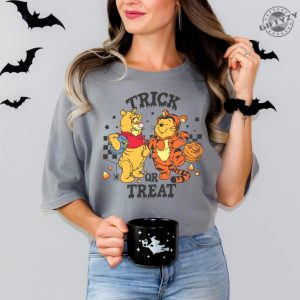 Halloween Trick Or Treat Winnie The Pooh And Tigger Shirt Winnie The Pooh Vintage Halloween Shirt giftyzy 6