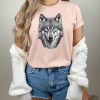 Wolf Shirt Wolf Lover Shirt Wolf Moon Shirt Wolf Mountains Shirt Camper Shirt Wolf Camping Shirt revetee 1