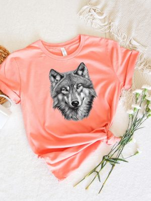 Wolf Shirt Wolf Lover Shirt Wolf Moon Shirt Wolf Mountains Shirt Camper Shirt Wolf Camping Shirt revetee 2