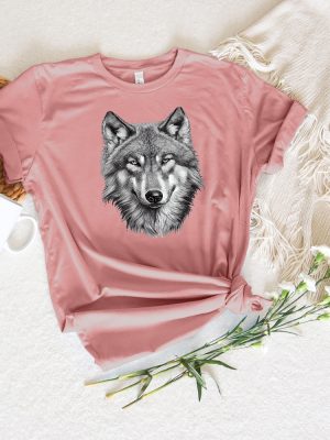 Wolf Shirt Wolf Lover Shirt Wolf Moon Shirt Wolf Mountains Shirt Camper Shirt Wolf Camping Shirt revetee 3