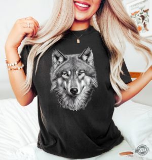 Wolf Shirt Wolf Lover Shirt Wolf Moon Shirt Wolf Mountains Shirt Camper Shirt Wolf Camping Shirt revetee 4