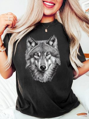 Wolf Shirt Wolf Lover Shirt Wolf Moon Shirt Wolf Mountains Shirt Camper Shirt Wolf Camping Shirt revetee 4