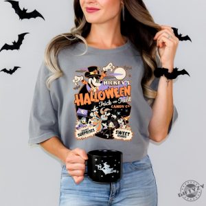 Retro Disney Mickey Halloween Trick Or Treat Shirt Vintage Disney Mickey Halloween Shirt Mickey Not So Scary Shirt giftyzy 4