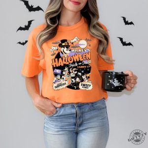 Retro Disney Mickey Halloween Trick Or Treat Shirt Vintage Disney Mickey Halloween Shirt Mickey Not So Scary Shirt giftyzy 7