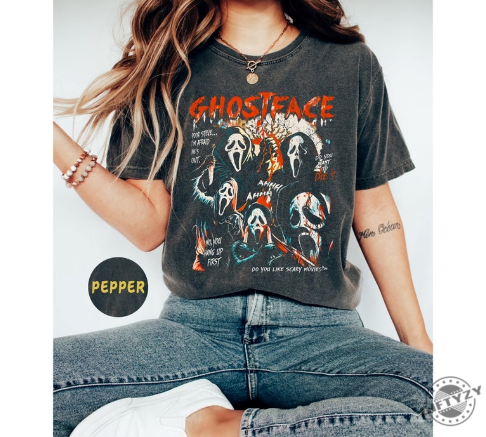 Ghost Face Halloween Comfort Colors Shirt Halloween Ghost Face Shirt Ghost Face Lover Spooky Season Tee Cute Ghost Shirt Halloween Shirt